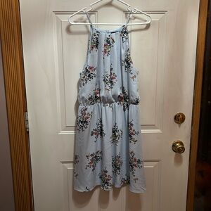 Blue floral dress